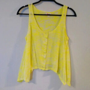 Olsenboye Shark Bit Hem Yellow Tank